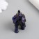 Polystone souvenir "Blue-violet elephant with a blanket and gold" 4x2x4 cm
