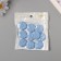 Acrylic beads for the work of the "flat crushed circle" blue 2.5x2.5x0.6 cm