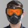 Mask glasses for motor vehicles, collapsible, orange glass, black color black