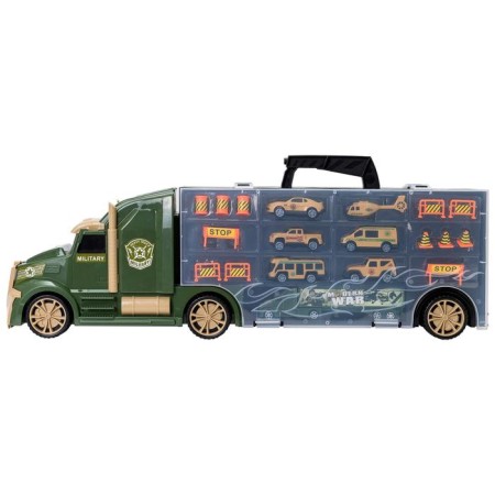 Auto -Vorot Case Givito Militari, with cars, with tunnel, green color, 64 cm-3
