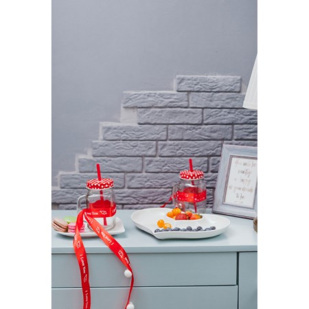 A set of ceramic "hearts", 2 items, 13 × 12.5 cm, white color-5