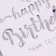 Paper napkins "Happy birthday", 33 × 33 cm, set 12 pieces, silver color