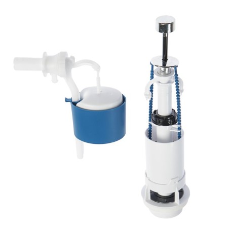 Reinforcement for flush tanks "Father" - 2, with lateral eyeliner 1/2 ", rod, chrome