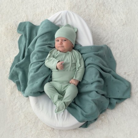 Kinderlitto Children's Kinderlitto kit, 3 objects: hat, sliders, vest, height 50-56 cm, wormwood color-4