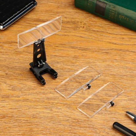 Lupa of a throne with a clothespin for glasses 3.5x, 2.5x, 1.5x (3 interchangeable nozzles 7.5*2.8cm)
