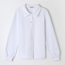 Shirt for girls, white color, height 128 cm