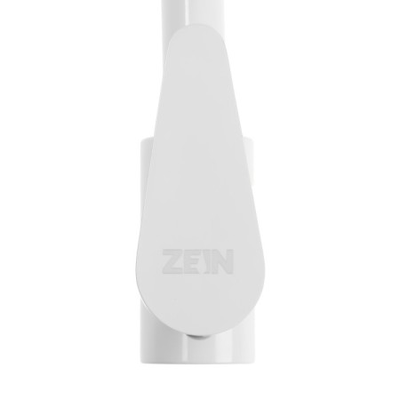 Kitchen mixer Zein Z2504, single -leaf, 40 mm cartridge, stainless steel, white-9
