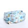 School backpack from textiles on a zipper, 3 pockets, pencil case, blue color