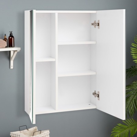 Bathroom mirror "Solo-55", white, 52.5 x 72 x 15.3 cm-1