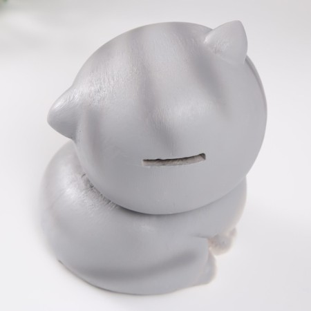 The piggy bank "kitten" is height 17 cm, width 13 cm, length 14 cm.-5