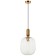Suspended lamp Base 1xe27 40W, size 25x25x48-150 cm, bronze color