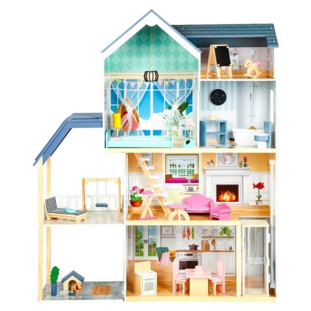 Duke Paramo Doll Wooden "Madelin Avenue", four -story, with furniture-5