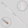 Brush for extensing and design of nails, beveled, flat, 17.5 cm, D - 5 × 6 mm, white color