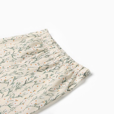 Pants children's minku "chamomile", white color, height 68-74 cm-1