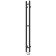 Electric heated towel rail Laris Prime Chekch, 80x1200 mm, 2 crossbars, left, black