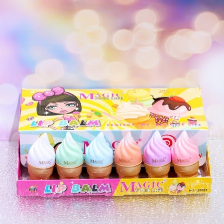 Lip balm "Ice Cream in a glass", mix-9