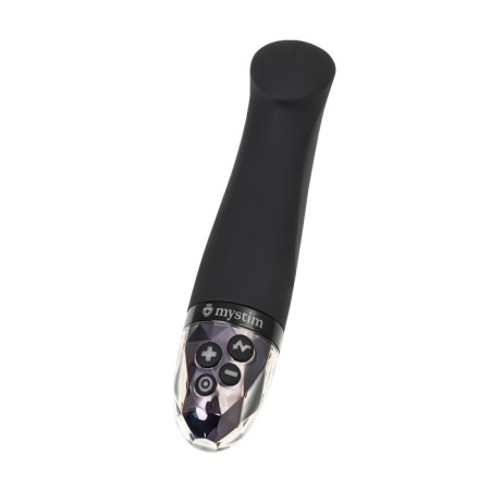 Mystim Right on Ron vibrator with electrical stimulation, 16.5 cm, silicone, black color-7