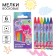 Wax pencils, set of 6 colors, height 8 cm, diameter 0.8 cm, my literal pony