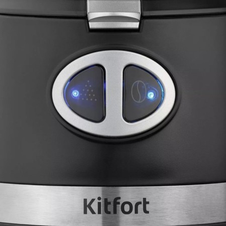 Coffee machine KitFort KT-796, drop, 800 watts, 0.42 l, black-silver-2
