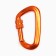 Carabiner with a clutch, 8 x 4.5 cm, 26 kn, orange