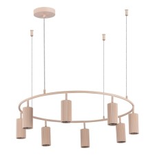 Светильник подвесной St Luce. SL1213.603.08. Kendo. 8х5 Вт, GU10, 4000K, 80х80х21,5 см, цвет розовый