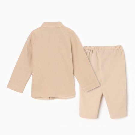 A set for a boy (shirt, trousers) minku, beige color, height 68-74-5