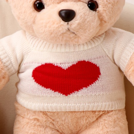 Soft toy "Bear", in a white sweater, 50 cm-4