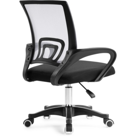 Computer chair Turin black/Light gray plastic/fabric, black/black 60x55x82 cm-4