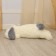 Soft toy "Dog", 80 cm, white-gray color