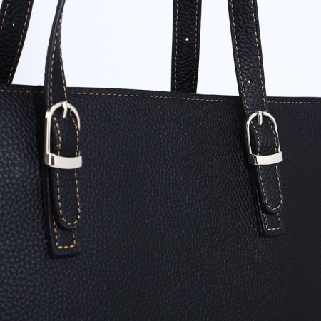 L-Craft tout bag with lightning, external pocket, black color-3