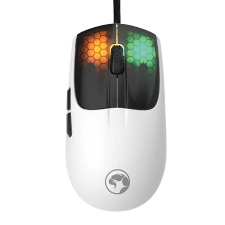 MARVO M727 mouse, game, wired, optical, backlight, 12000 dpi, white-1