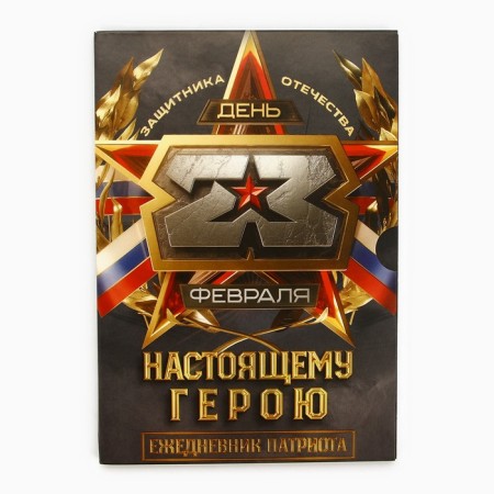 Diary in the soft cover A5, 80 liters, in a gift box "Real Hero"-8