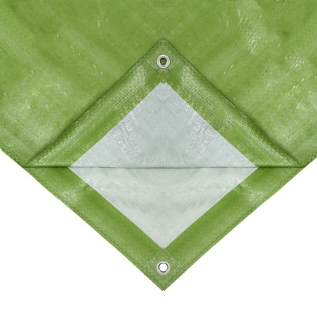 Protective tent, 5 × 3 m, density 120 g/m², UV, eyelets step 1 m, green/silver-11