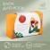 Sangh tropics yoga block, 23x15x8 cm, orange color