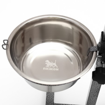 Adjustable stand with 2 bowls of 1.8 liters, height stands 40 cm-7