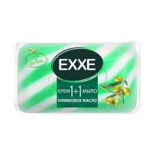 Крем-мыло Exxe, 1+1 "Оливковое масло", зеленое полосатое, 80 г