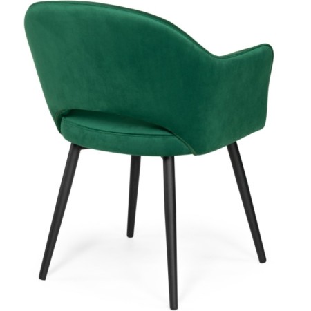 Chair on a metal frame Ouster MR-19 metal/velor, black/green 59x59x80 cm-3