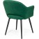 Chair on a metal frame Ouster MR-19 metal/velor, black/green 59x59x80 cm