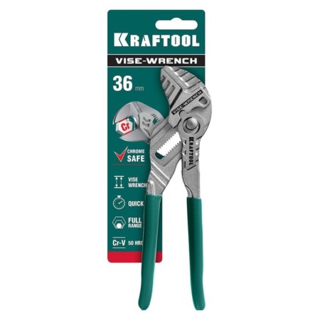 Rasual ticks Kraftool Vise-Wrench 22063, CRV, 180 mm-5