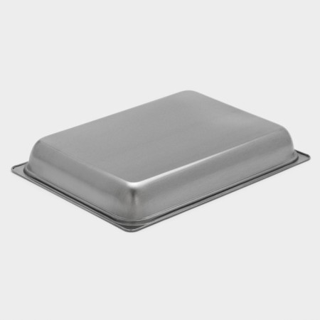 Stainless steel baking sheet, 3.8 liters, 39.5 × 29 × 5.5 cm, chrome color-2