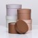 Set of round gift boxes 5 in 1 "coffee", 20 x 14 - 15 x10 cm