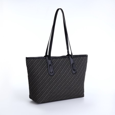 Women's bag with lightning, average size, black color-2