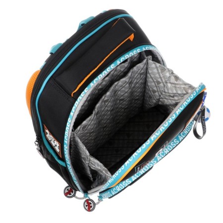 Frame backpack 37 x 28 x 12 cm, Across 194, filling: bag, pencil case, blue/blue ACR22-194-1-7