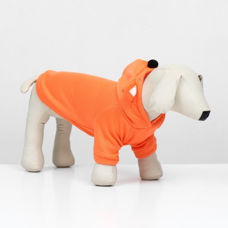Sweater with a hood "fox", size L (DS 30, Osh 28, OG 43 cm), orange-1