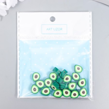 Beads for PVC "Half Avocado" set of 20 pcs 1x1x1 cm-2