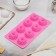 The form for baking the share "German cupcake. Whirlwind ", silicone, 28.5 × 17 cm, 8 cells, pink color