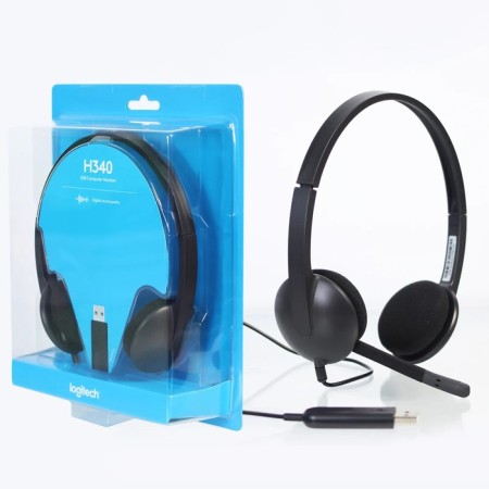 Logitech H340 headphones, computer, microphone, 115 dB, 20 Ohms, USB, 1.8 m, black-4