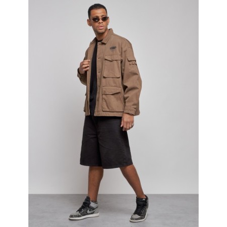 Jeaning jacket, size 48, brown color-1