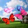 Plug "alpine butterfly" 21x22cm/42 cm, set 4pcs, mix