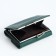 Women's wallet on the button, green color